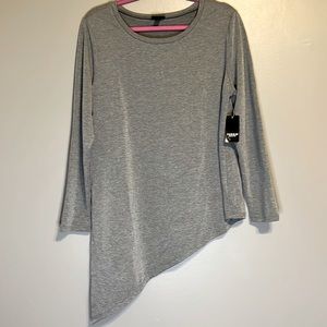 NWT Torrid size 00 Gray asymmetrical top